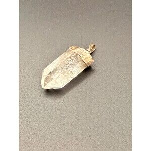 Quartz Crystal Point Pendant with hand-formed Sterling Silver (.925) cap & bail